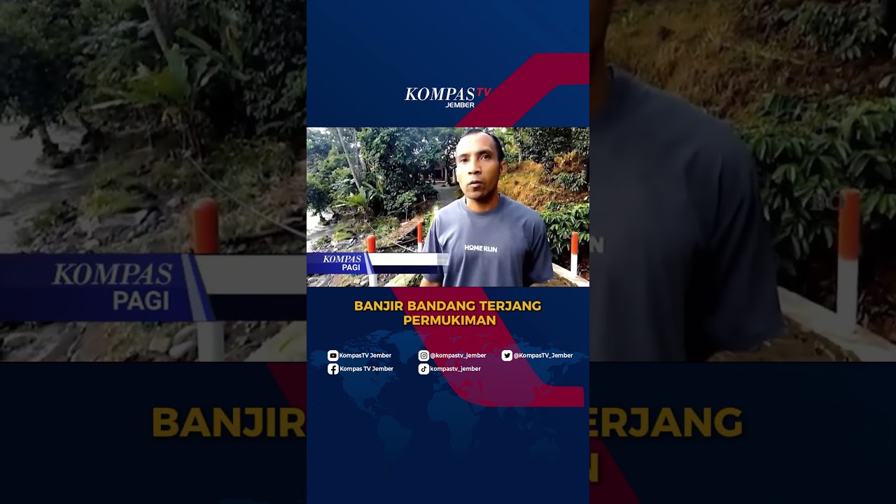 Banjir Bandang Jember Putuskan Jembatan Antar Desa #shorts