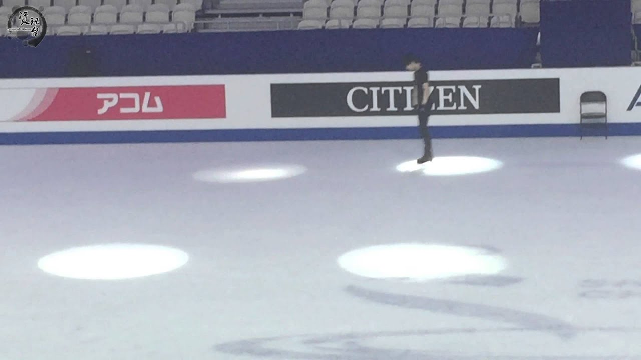 150329 Yuzuru Hanyu Worlds Gala Practice Quads (4T 4Lo) 羽生結弦　世界選手権エキシビション練習　四回転練習(4T 4Lo)