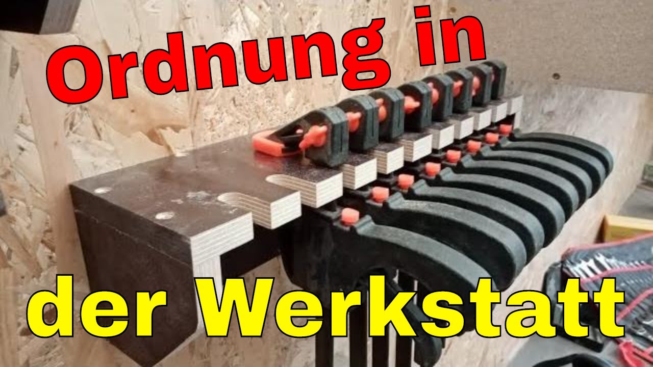 Schraubzwingen Halterung selber bauen - Schraubzwingen Regal DIY