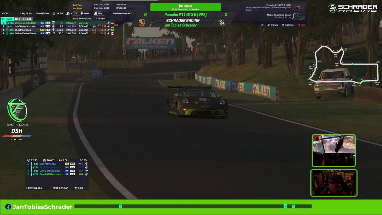 IRACING Schrader Racing Training BOP Bathurst 12 Hour