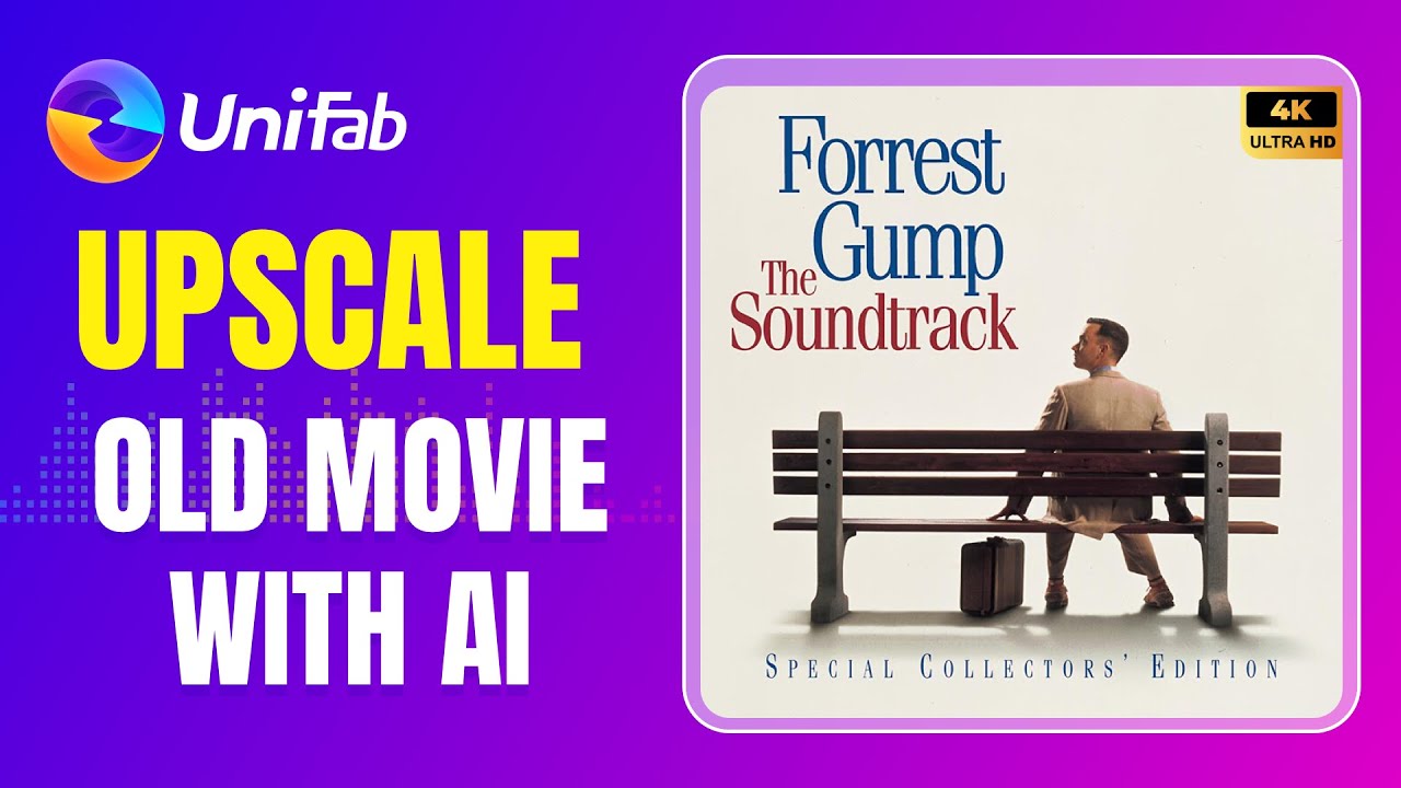 How to Upscale Old Movie to 4K with AI | Forest Gump（One Click）