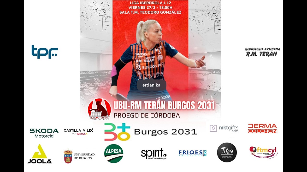 SUPERDIVISION  MASCULINA J-14  TENIS DE MESA UBU-RM-TERÁN BURGOS 2031  vs  VISIT PONTEVEDRA