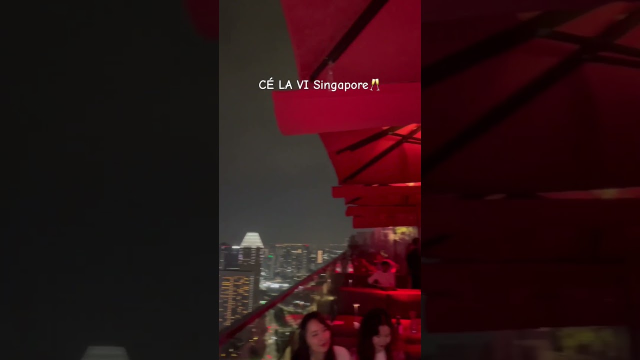 Amazing rooftop nightclub at Marina Bay Sands, C&Eacute; LA VI Singapore #singapore #travel #vlog