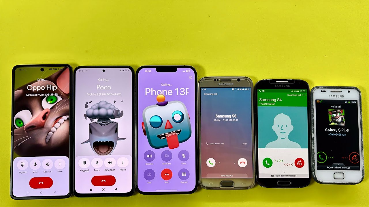 Incoming Call Samsung S6, Galaxy S4, S Plus | Outgoing Call iPhone 13 ProMax, POCO F4,OPPO Find Flip