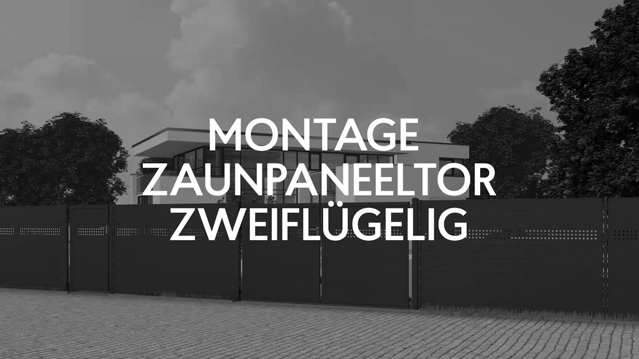 Montage Zaunpaneeltor zweiflügelig
