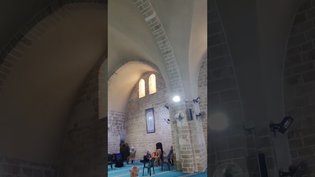 اذان الظهر من المسجد العمري ..مدينة غزه...فلسطين...call for duhr prayer..alomari mosque . gaza.