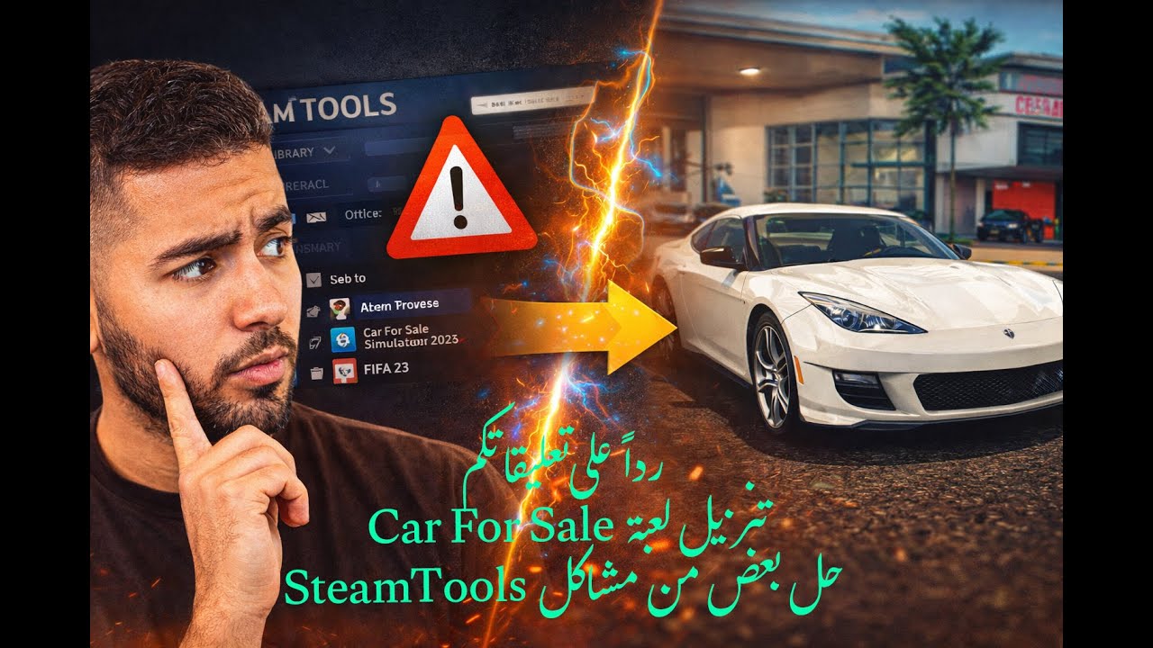 ردًّا على تعليقاتكم! تنزيل لعبة Car For Sale Simulator 2023 وحل مشاكل Steam Tools