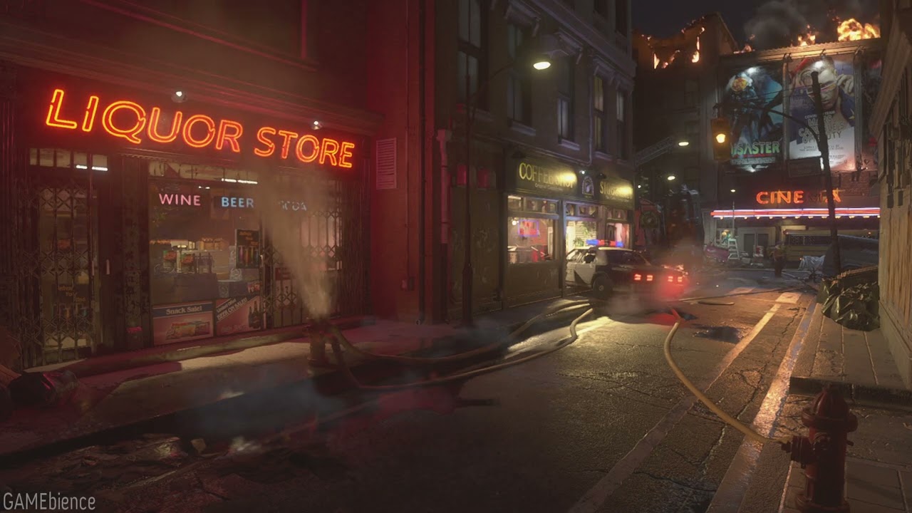 3 Hour - Resident Evil 3 Remake - City Street Shops Outside Ambience