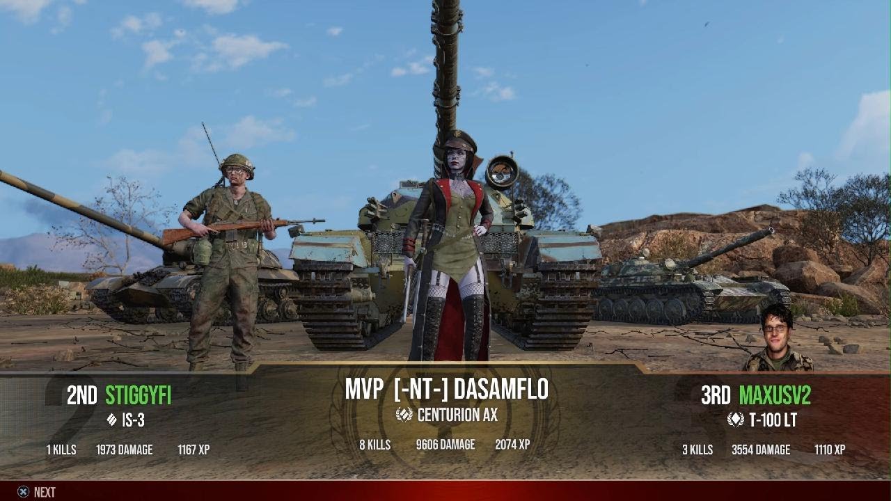9.6k dmg and Radley Walters with Centurion AX | World of Tanks console