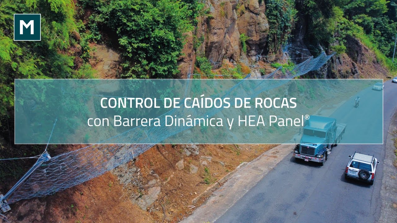 Control de Caídos de Rocas con Barrera Dinámica RB 1500 y Hea Panel® - Caldera I Costa Rica