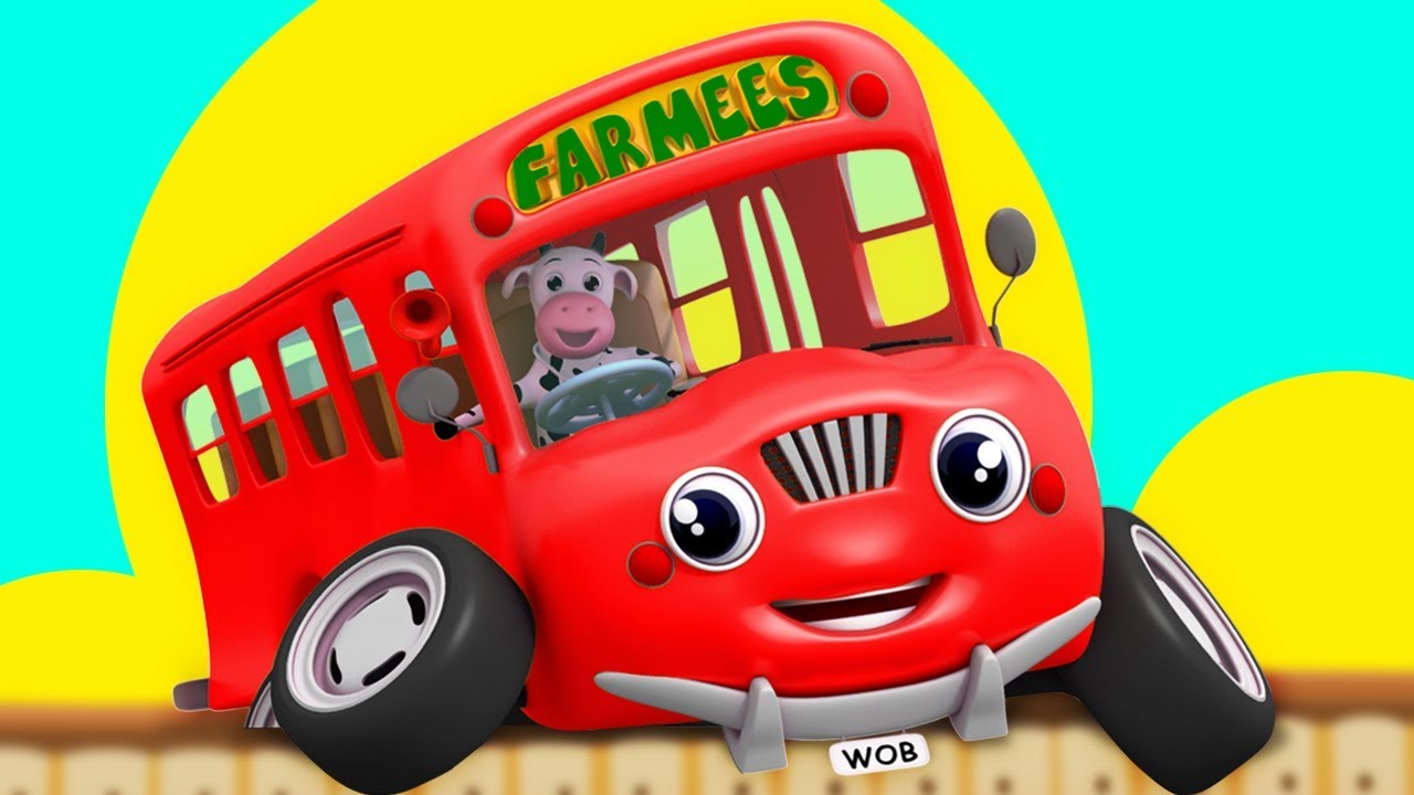Hjul på bussen | plantskola sång | buss sång | Wheels On The Bus