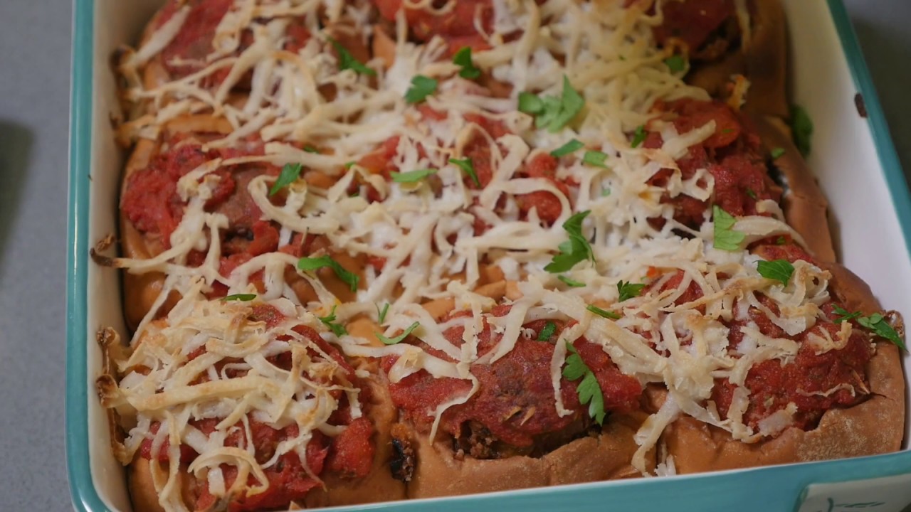 Vegan Meatball Stuffed Sliders