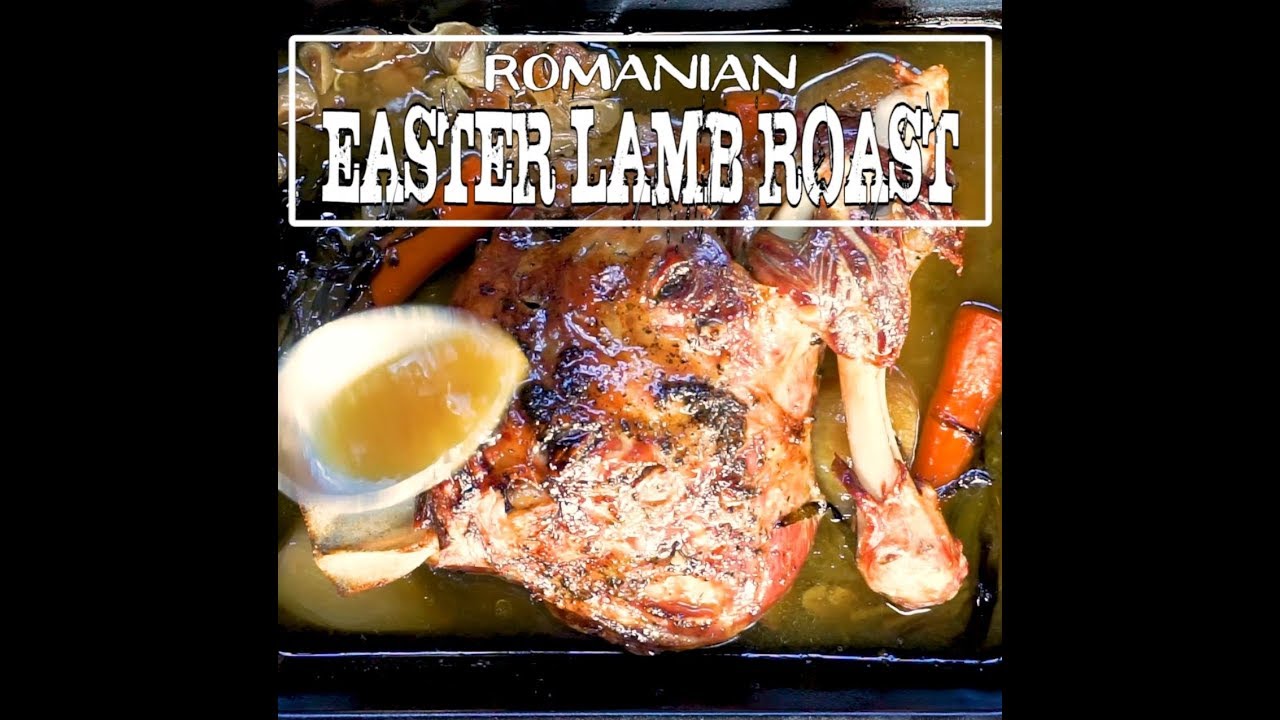 Romanian Easter lamb shoulder roast, easy recipe.