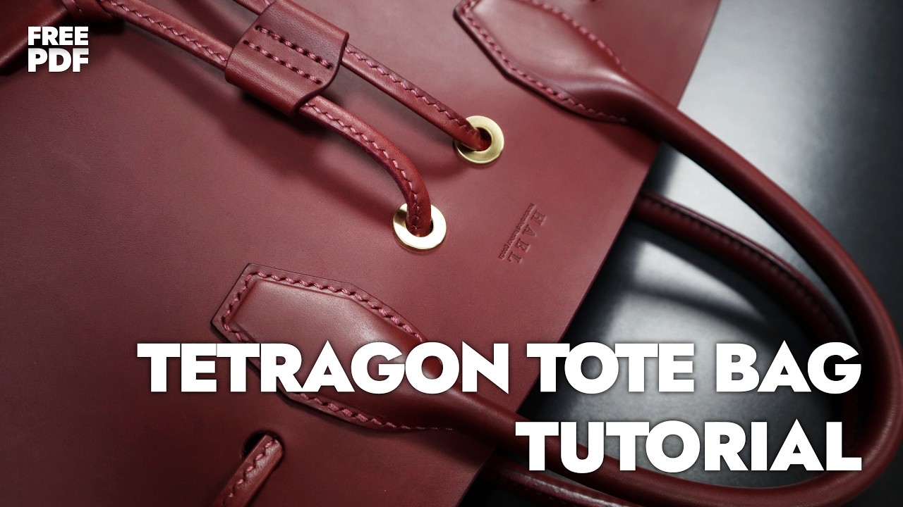 Leather craft bag PDF/Making a tetragon tote bag/가죽공예 가방 패턴/ 테트라곤 토트백 만들기