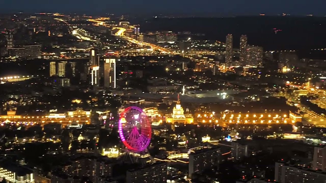 Огни Москвы с большой высоты (часть 2) 11.08.2025