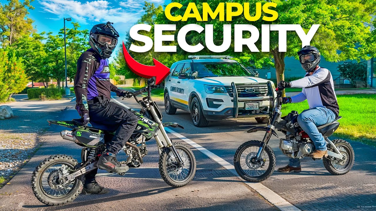 Pit Bike Adventures - Riding Through College Campus!