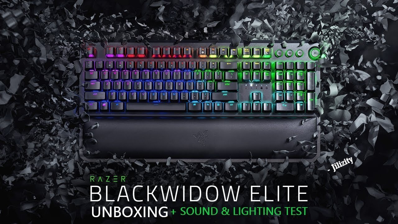 RAZER BLACKWIDOW ELITE UNBOXING + Sound And Lighting Test