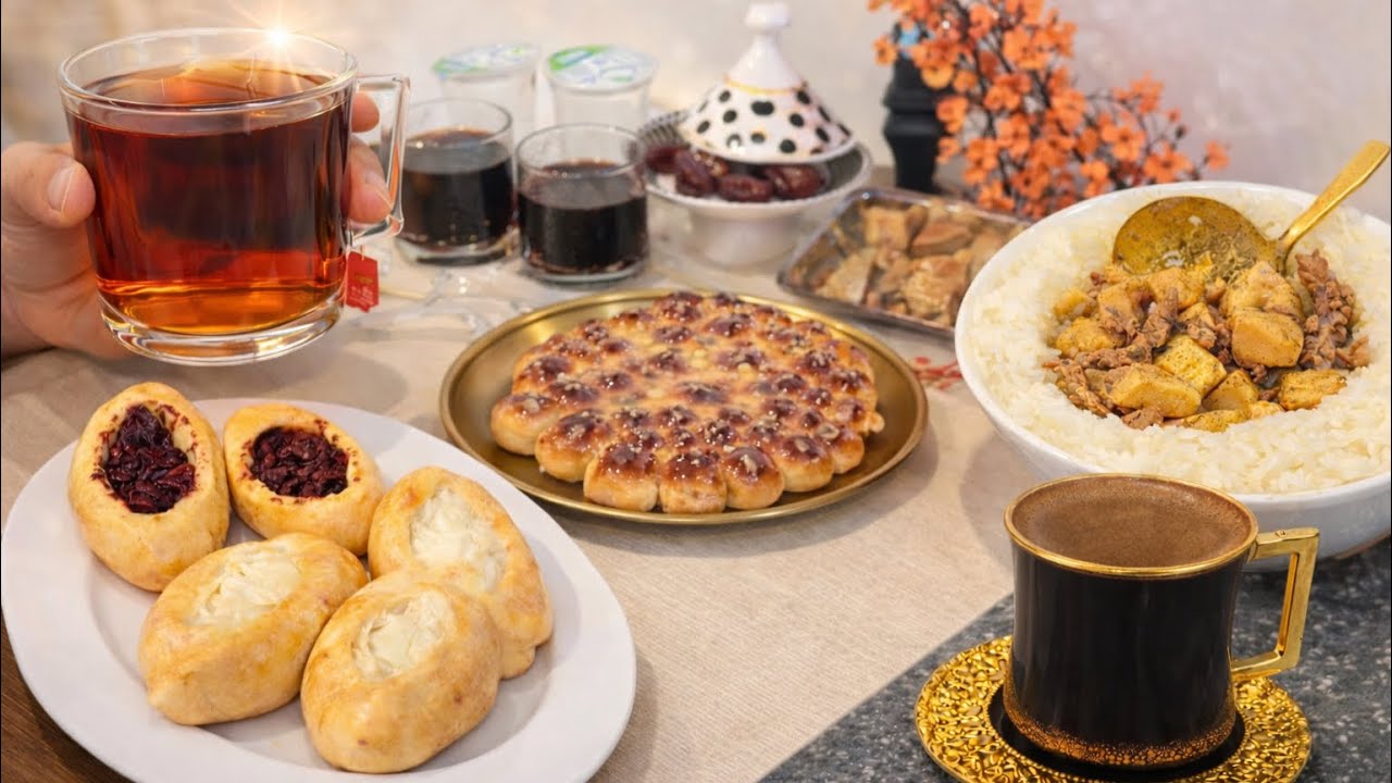 سفره 20 رمضان 🤎🌒🌙 وأكله الدفئ والطفوله😋🍖🥗 وسر من أسرارى 👏👏🥟🫓