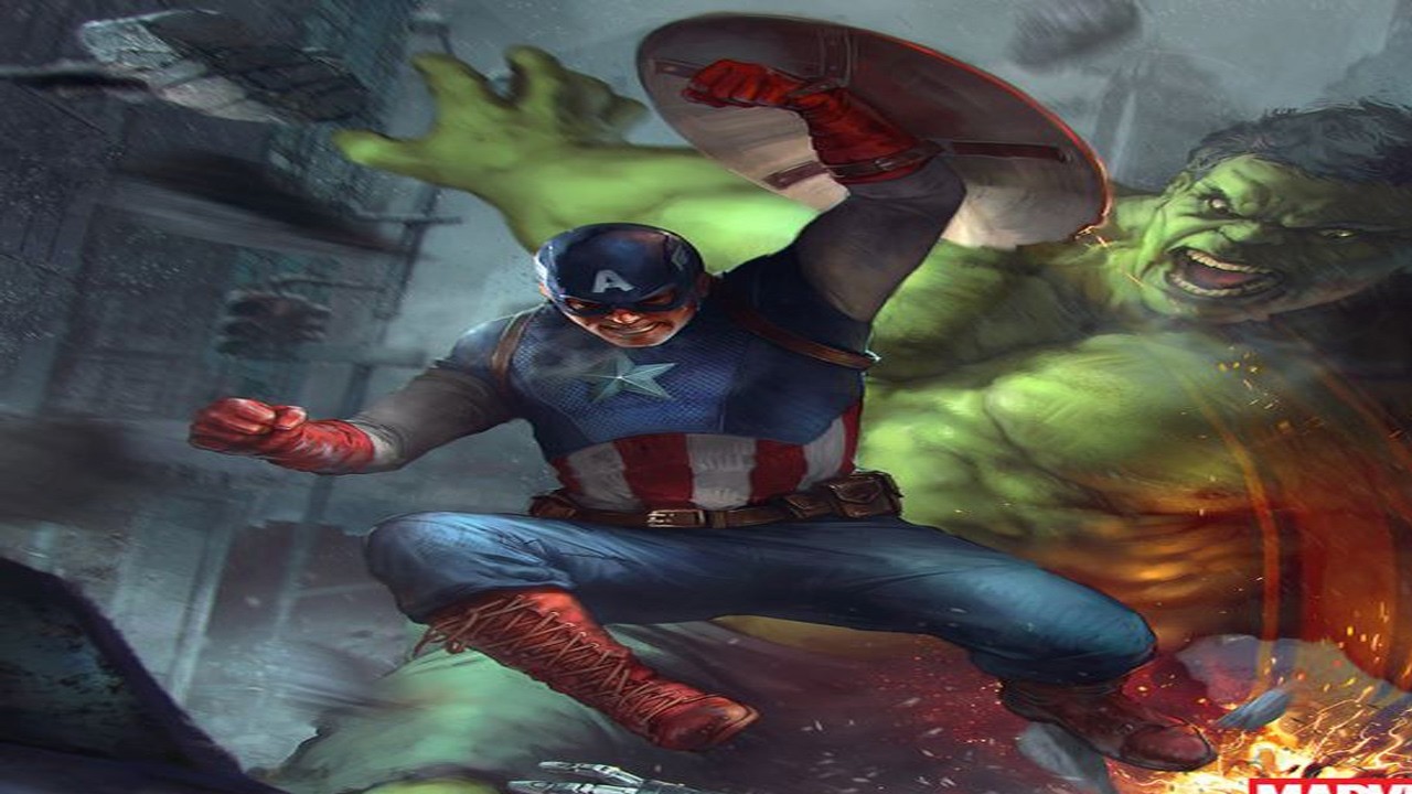 Capitão enfrenta o hulk : Gibi vídeo