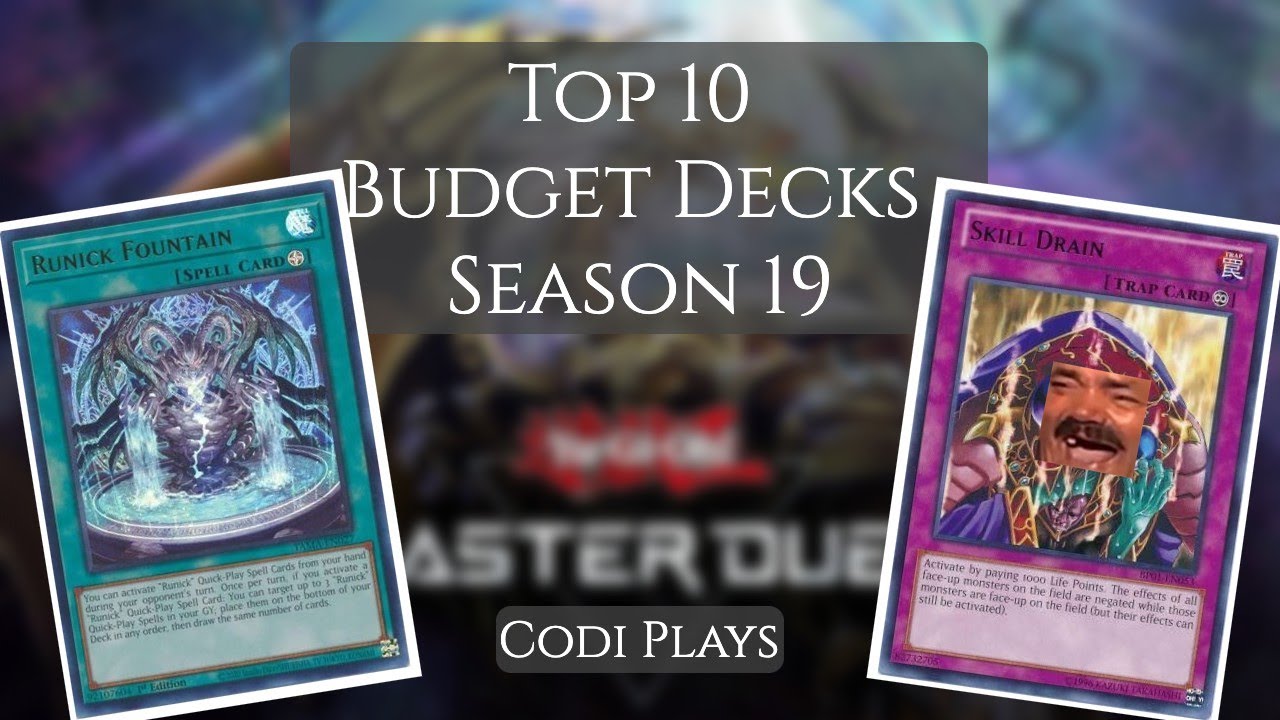Yugioh Master Duel! Top 10 Budget Decks for Season 19!