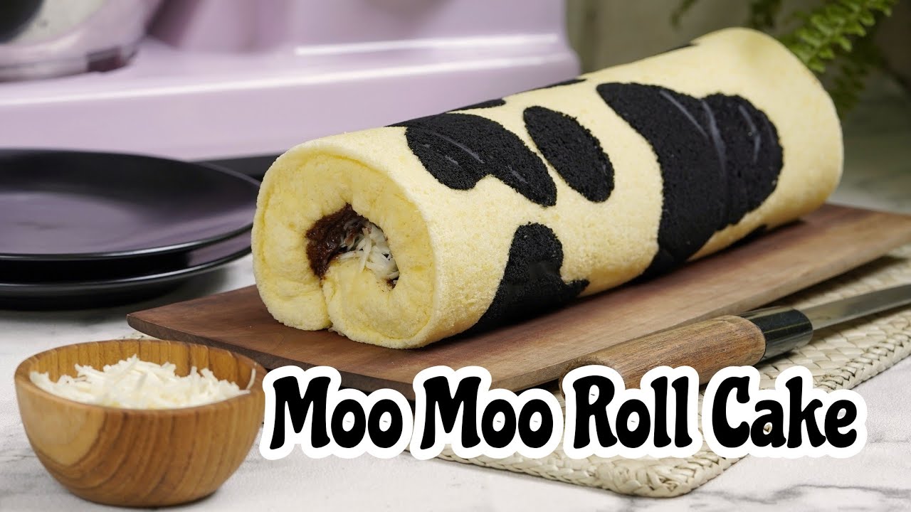 Lembut dan Irit Bahan | Moo Moo Roll Cake