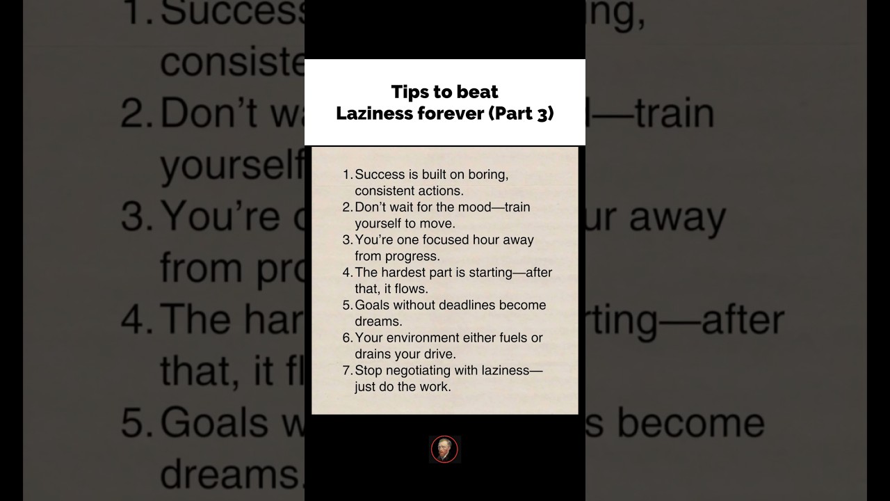 Part III Never be lazy again #AlphaMindset #FutureBillionaires #BusinessMindset #discipline