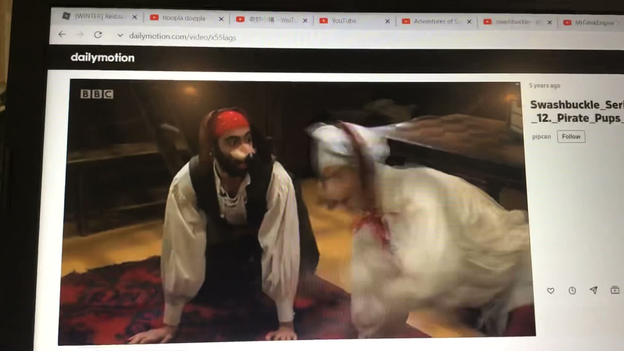 Swashbuckle tickle scene
