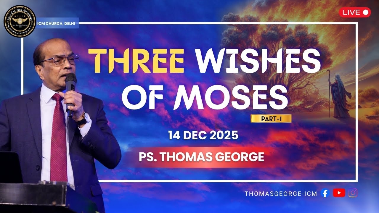 THREE WISHES OF MOSES  Part-1 | Ps Thomas George | Sunday Sermon 11:00AM