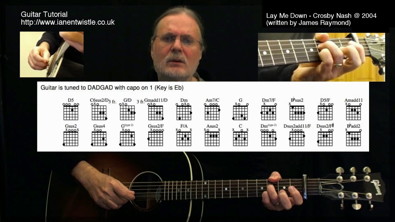 Lay Me Down (Crosby Nash) guitar lesson DVD and tab