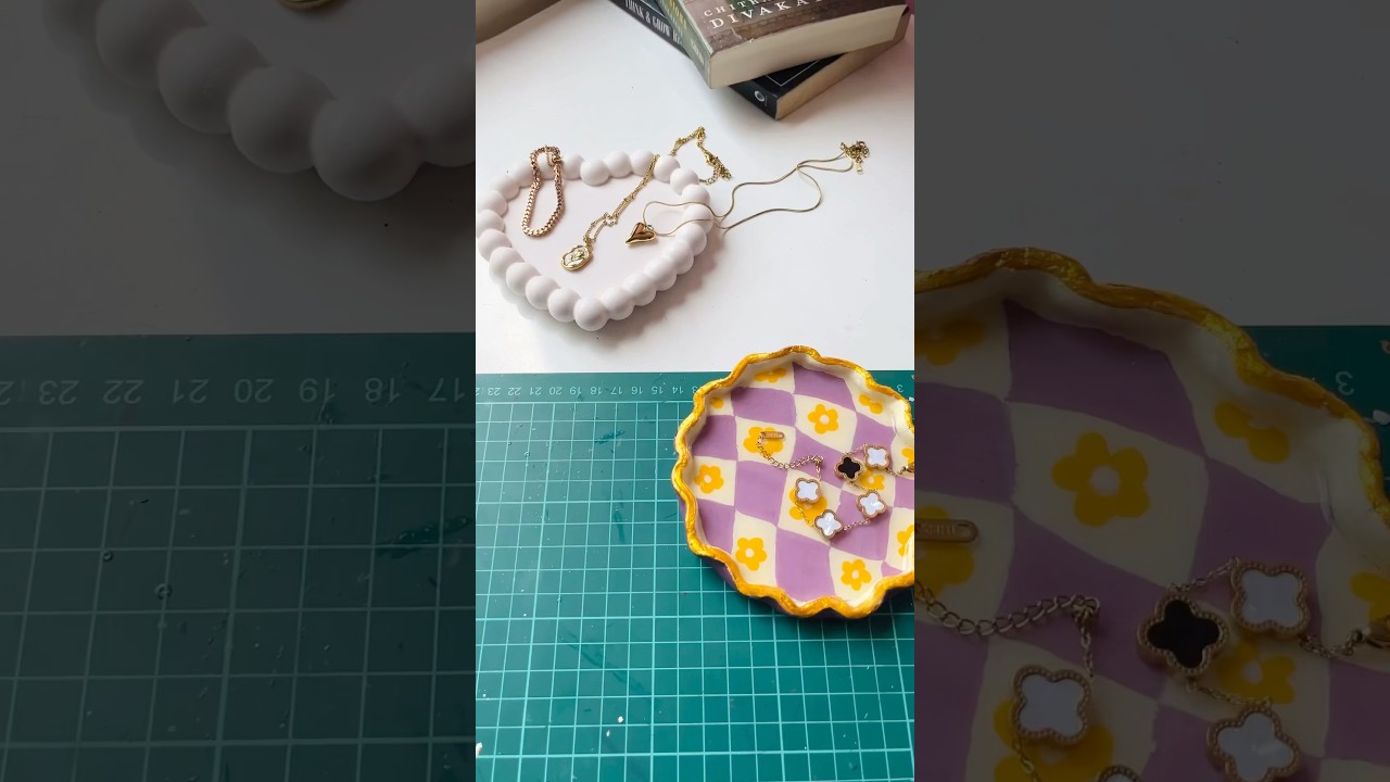 DIY trinket dish using clay #diy #diygift #art #clayart
