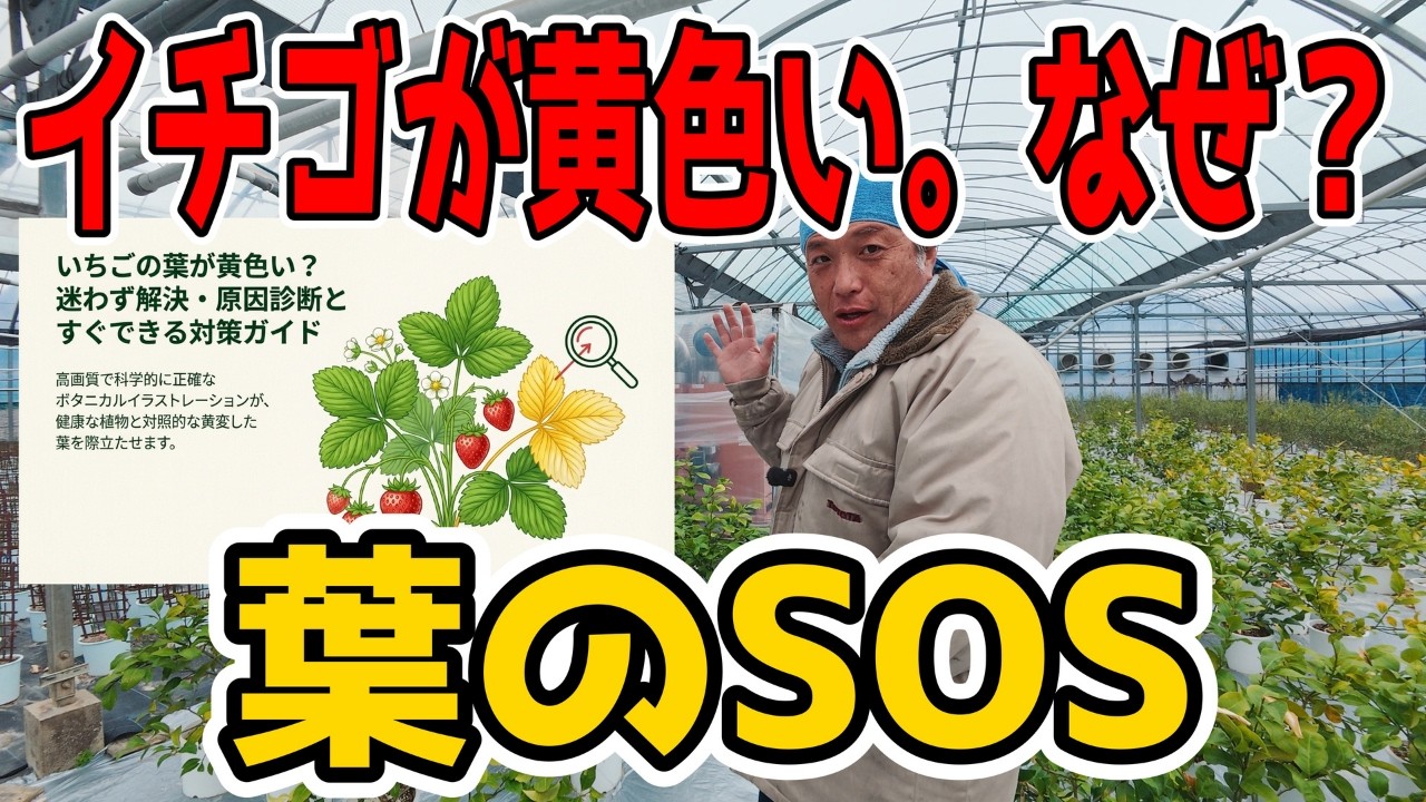 【緊急】イチゴが青ざめた！？黄化の真犯人 Strawberry Yellow Alert!