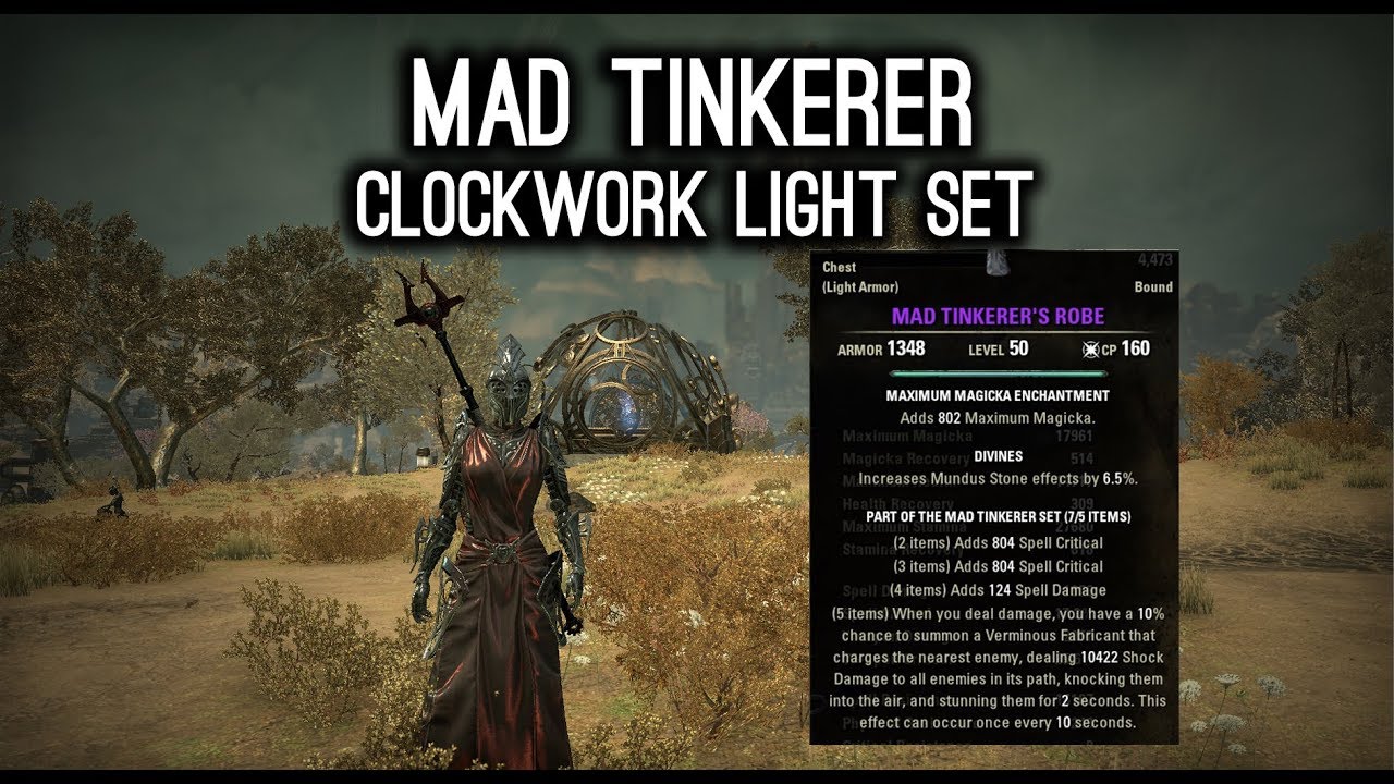 Mad Tinkerer Light Armor New Set - Clockwork City DLC