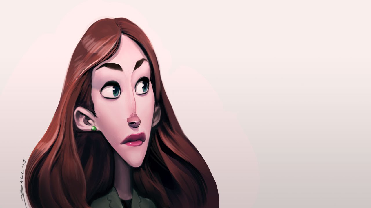 Lady sketch to color timelapse video TVPaint   Photoshop