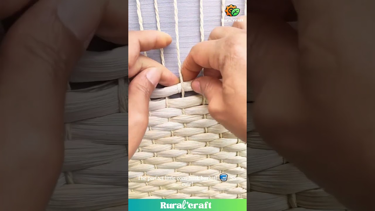 My Brain is SO CALM Watching This Corn Husk Weaving! 😂 This is Next Level Crafting! #craft #weaving