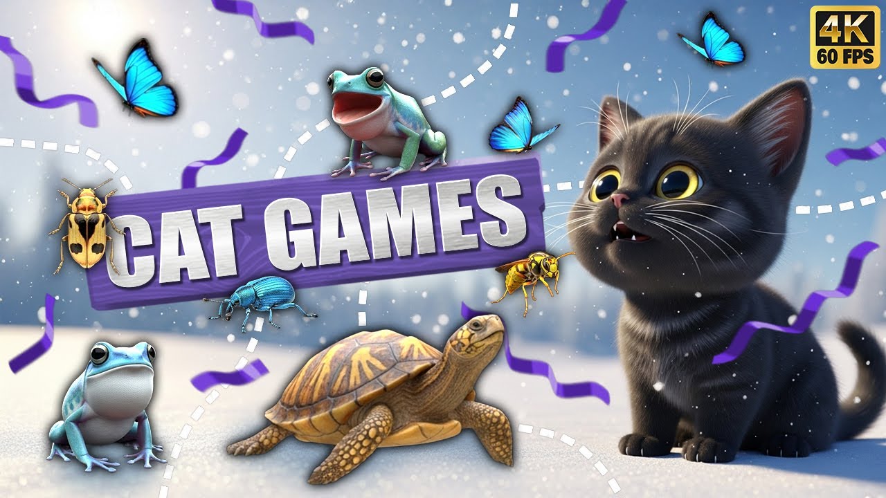 CAT GAMES 🐾3D Game for Cats | Video for Cats  – Ultimate CAT TV #137😻 4K60FPS