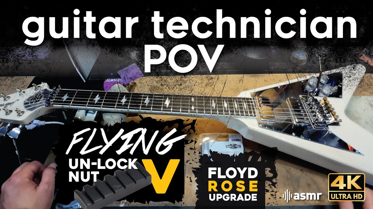 Floyd Rose Unlocking Nut & Tuners Upgrade | Gibson Flying V Clone | Guitar Setup POV