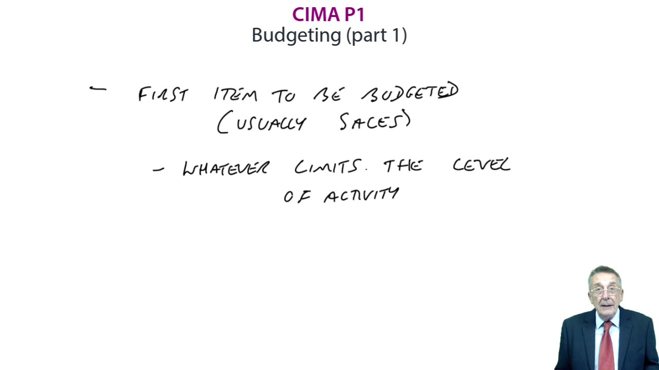 Budgeting Objectives, The preparation of budgets - CIMA P1
