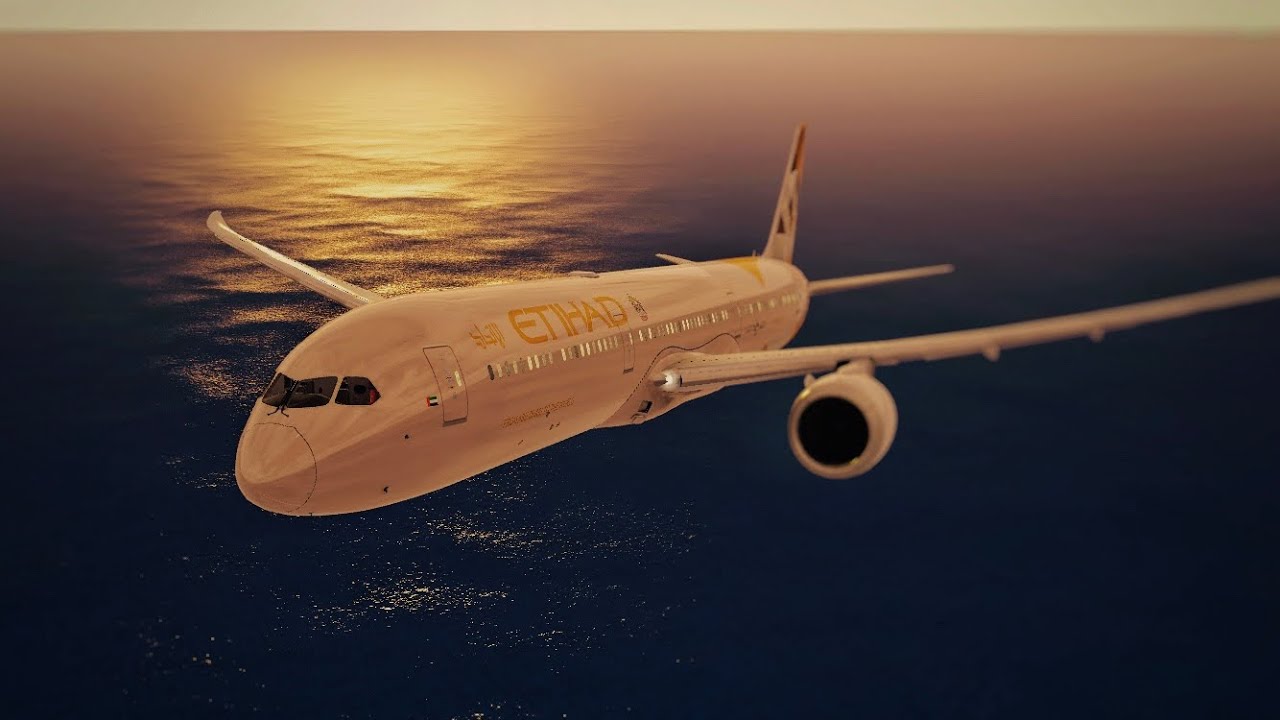 Infinite Flight Boeing 787 - 10 Etihad airlines takeoff at St Maarten