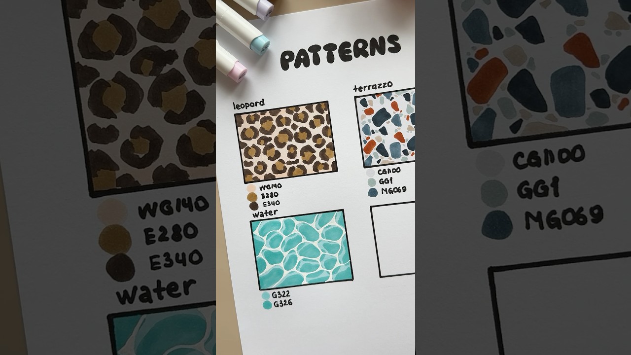 Tutorial Alert: Water Pattern with Ohuhu Markers! 🌊 #coloring #alinacoloringbooks #tutorial #ohuhu