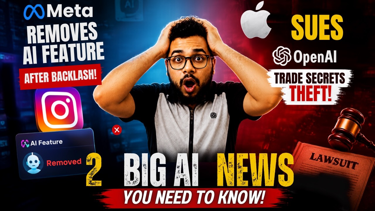 2 BIG AI News Today | Apple Sues OpenAI & Meta Removes Instagram AI Feature