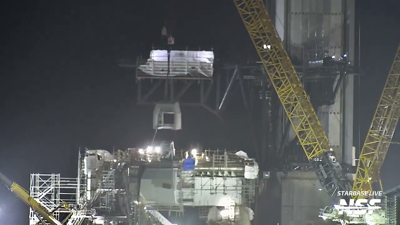 Mission Spotlight: Starship BQD hood on Pad 2 OLM