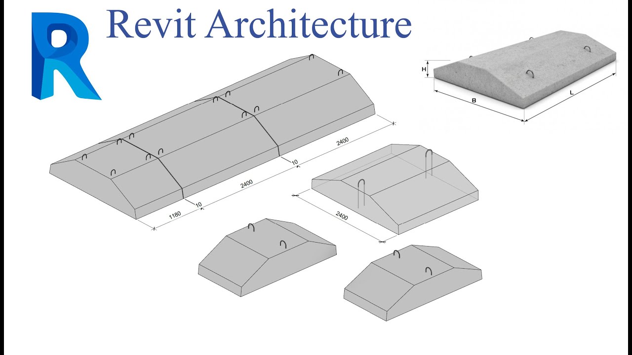 Сборный ленточный фундамент. Фундаментная подушка в Revit.