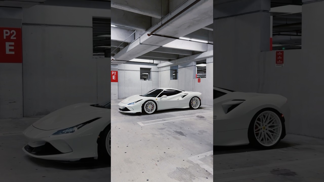 White on White Ferrari F8 with $25K in Mods! #ferrari #luxury #luxurylifestyle