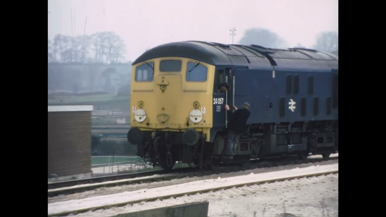 Vintage cab ride, loose shunting & reversing - Class 24 diesel - Leek Brook Junction- 1977.