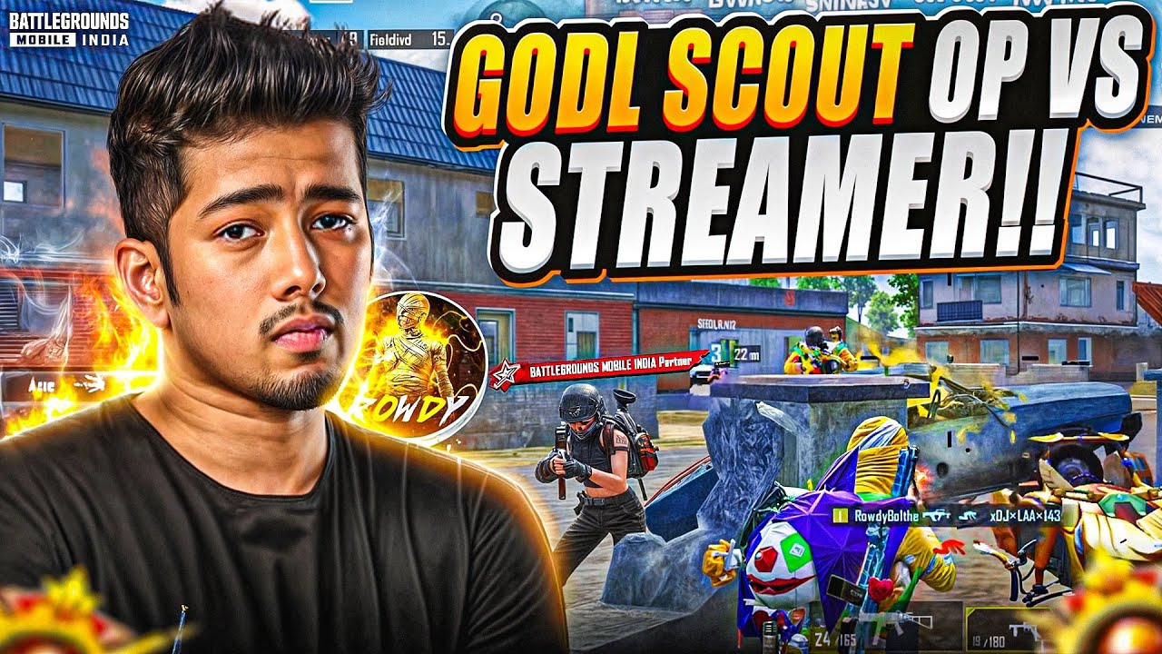 GodL ScoutOP🇮🇳 VS Streamers 😱🔥Streamers Got Frustrated 😣 || Rowdy Gaming ||