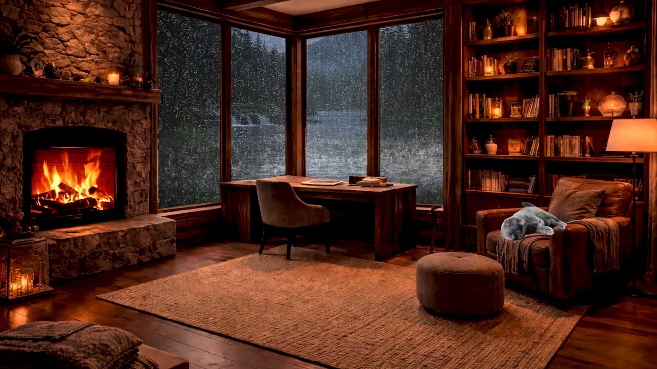 Peaceful Rainy Night 🌧️ Slow Piano Music with Rain Sounds for Sleeping & Stress Relief 🎹