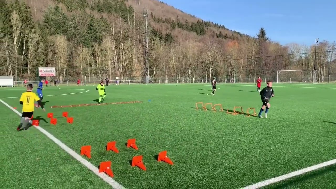 Exercice motricité u13 entraînement de foot