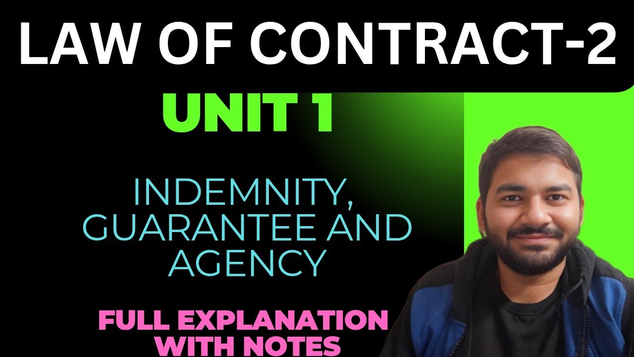 Law Of Contract-2 II Unit 1 II Sem 2 II Full Syllabus With Notes II Adv. Varun Dixit #lawofcontract