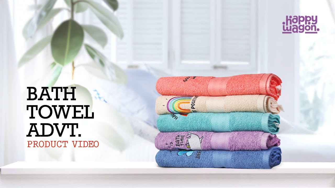 Happy Wagon Embroidered Plush Bath Towels - AD Video 46 secs | Jovab Geofery