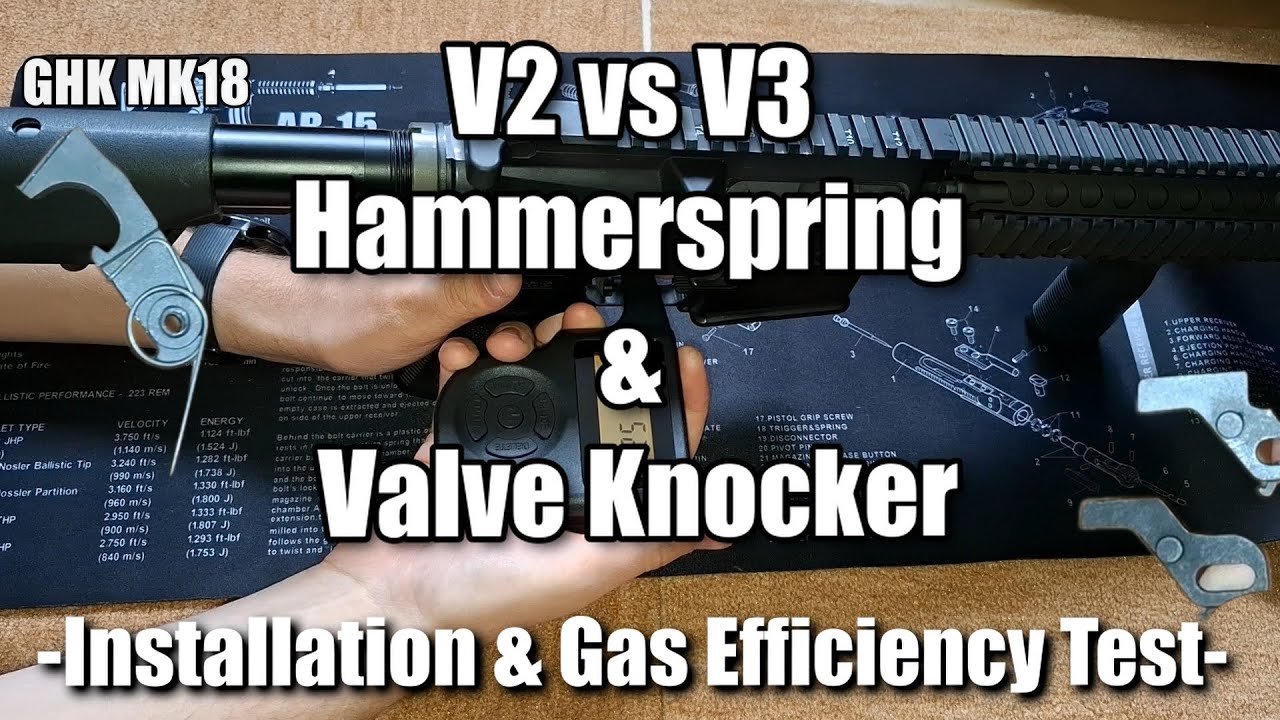 GHK V2 vs V3 AR Trigger (Hammer Spring & Valve Knocker) | GHK MK18